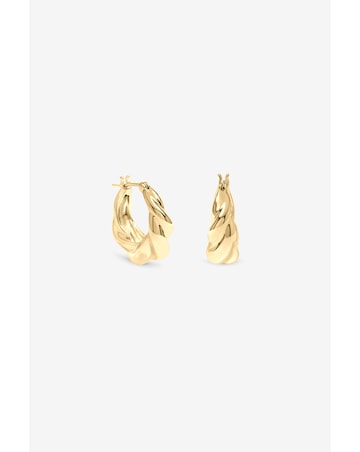 Inicio Gold Fluid Twist Hoops