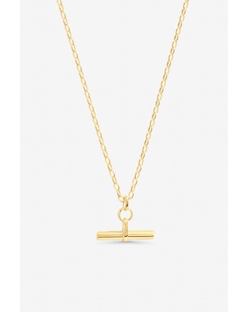 Inicio Gold T-Bar Necklace - Gift Pouch