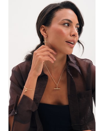 Inicio Gold T-Bar Bracelet - Gift Pouch