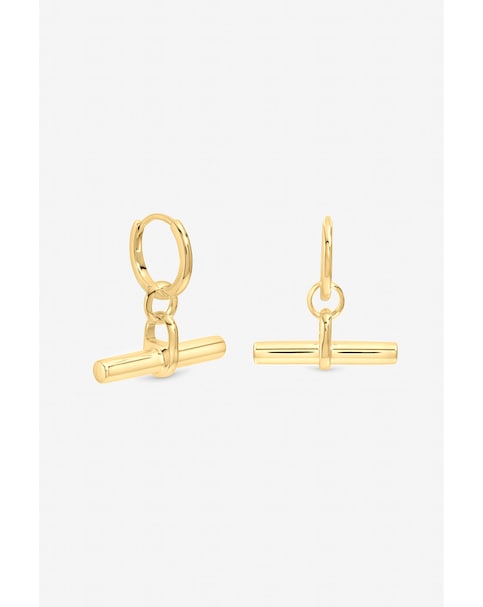 New In - Gold T-Bar Earrings