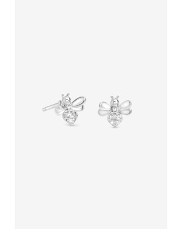 Simply Silver 925 Sterling Silver Polished Bee Stud Earrings