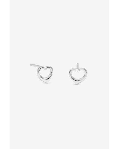 New In - Silver Open Heart Studs