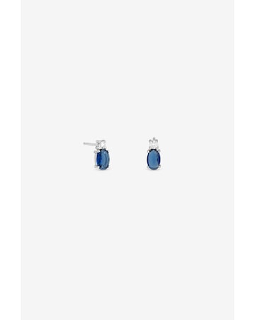 Simply Silver 925 Sterling Silver Sapphire Earrings