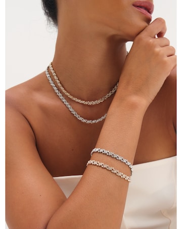 Jon Richard Gold Plated Crystal Fine Multi Stone Necklace