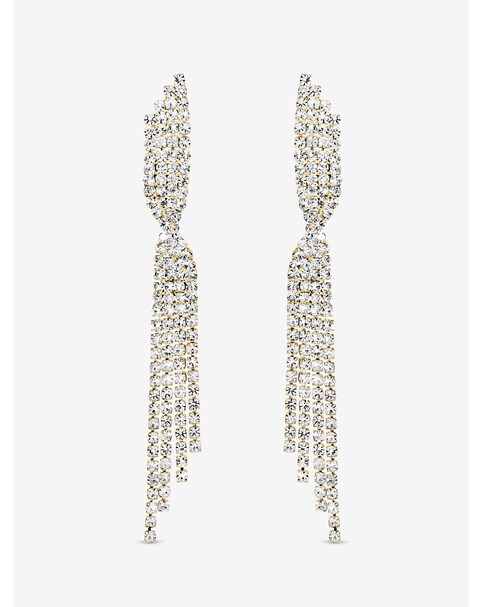 New In - Gold & Crystal Diamante Earrings