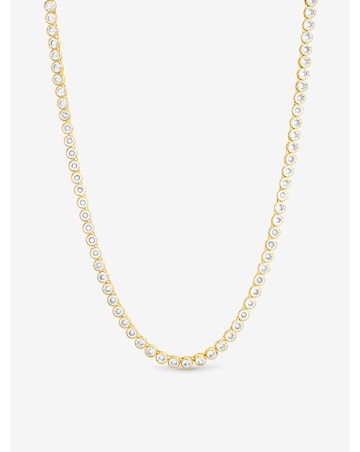 Jon Richard Gold Plated Tennis Round Bezel Necklace