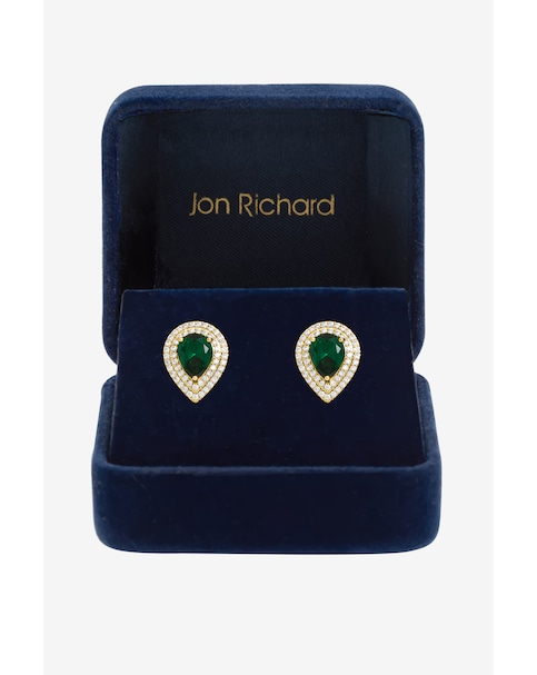 New In - Gold CZ Pear Studs