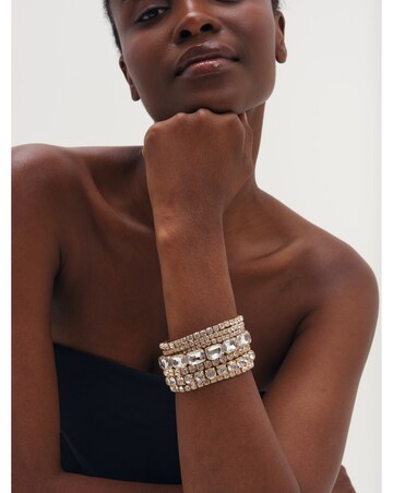 Mood Gold Crystal Statement Multi Pack Bracelet
