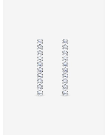 Jon Richard Rhodium Plated Crystal Drop Earrings