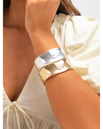 Jon Richard Gold Plated Large Curve Cuff