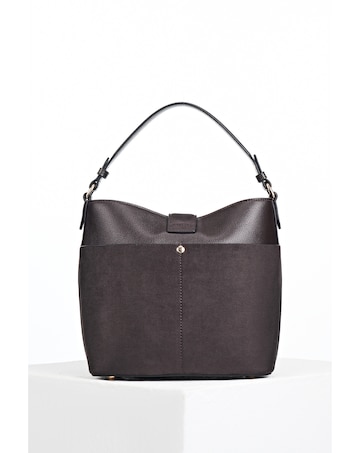Luella Grey Indra Chocolate Bucket Crossbody