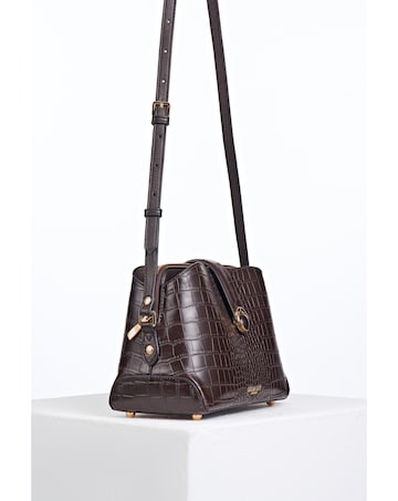 Luella Grey Mills Chocolate Croc Crossbody