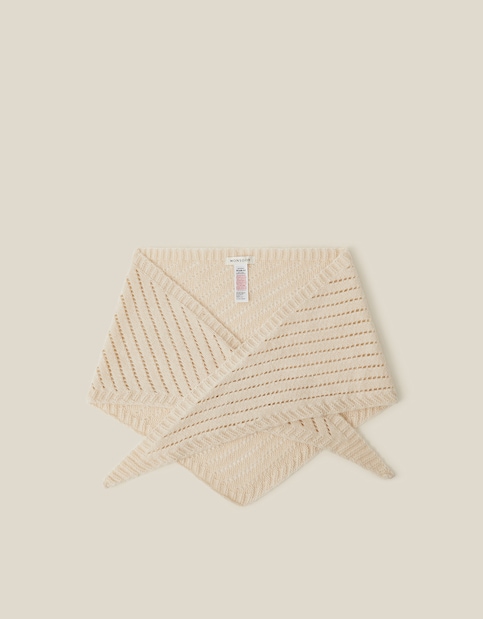 New In - Monsoon Perl Pointelle Triangle Scarf