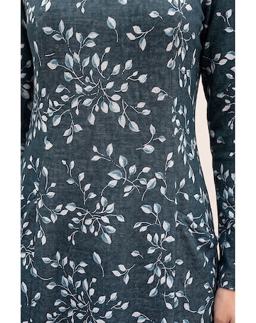 Roman Floral Puff Print Longline Top