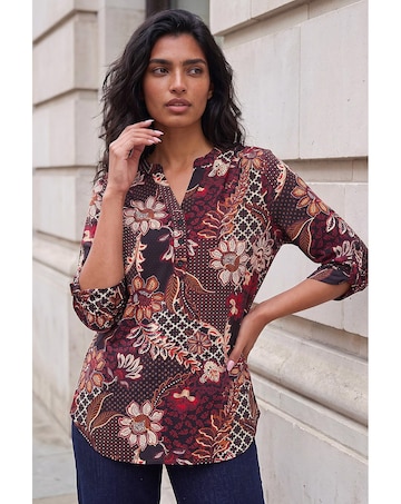 Roman Floral Puff Print Shirt