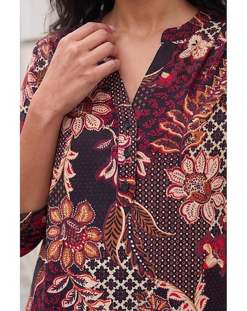 Roman Floral Puff Print Shirt