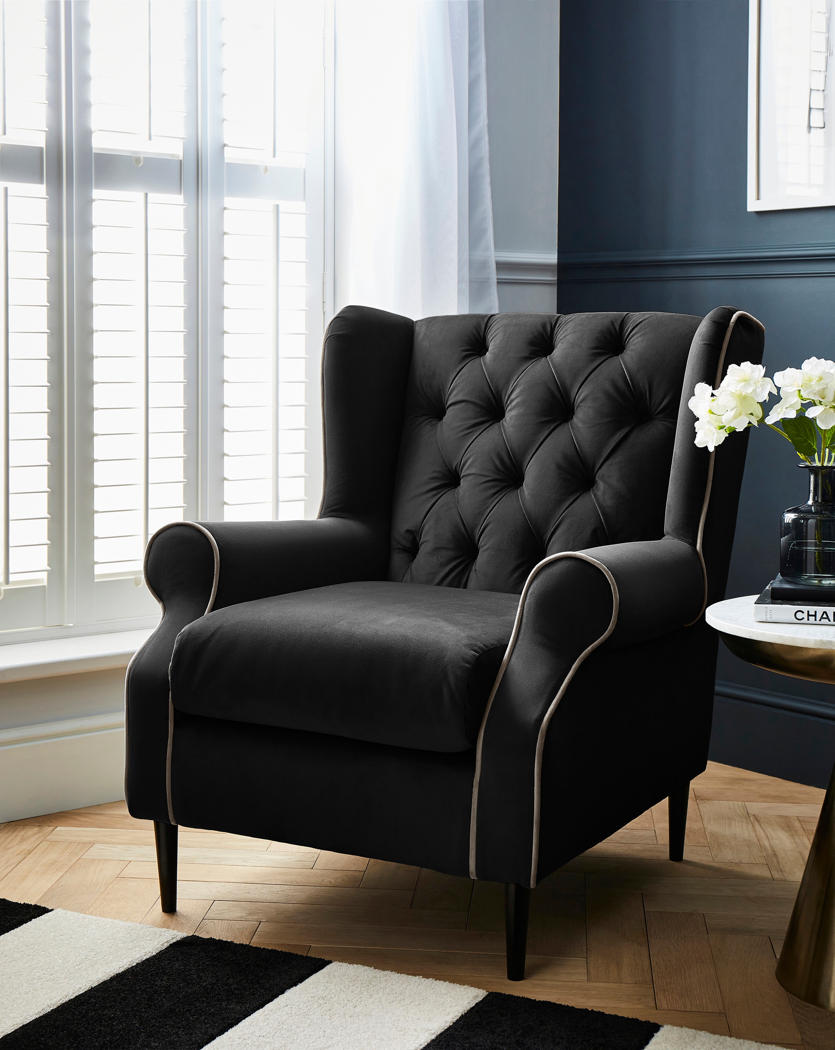 Joanna Hope Marbella Velvet Accent Chair