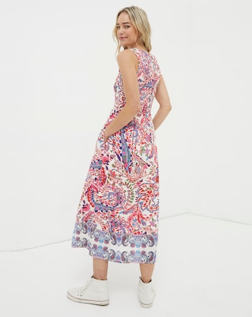 FatFace Aria Bright Paisley Midi Dress