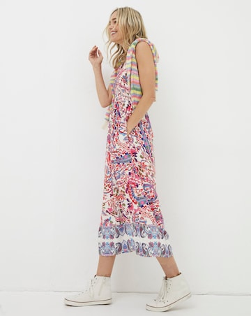 FatFace Aria Bright Paisley Midi Dress