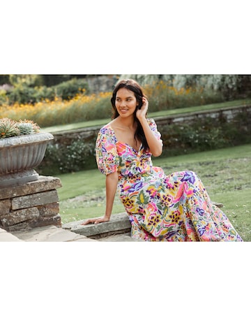 FatFace Rio Art Floral Midi Dress