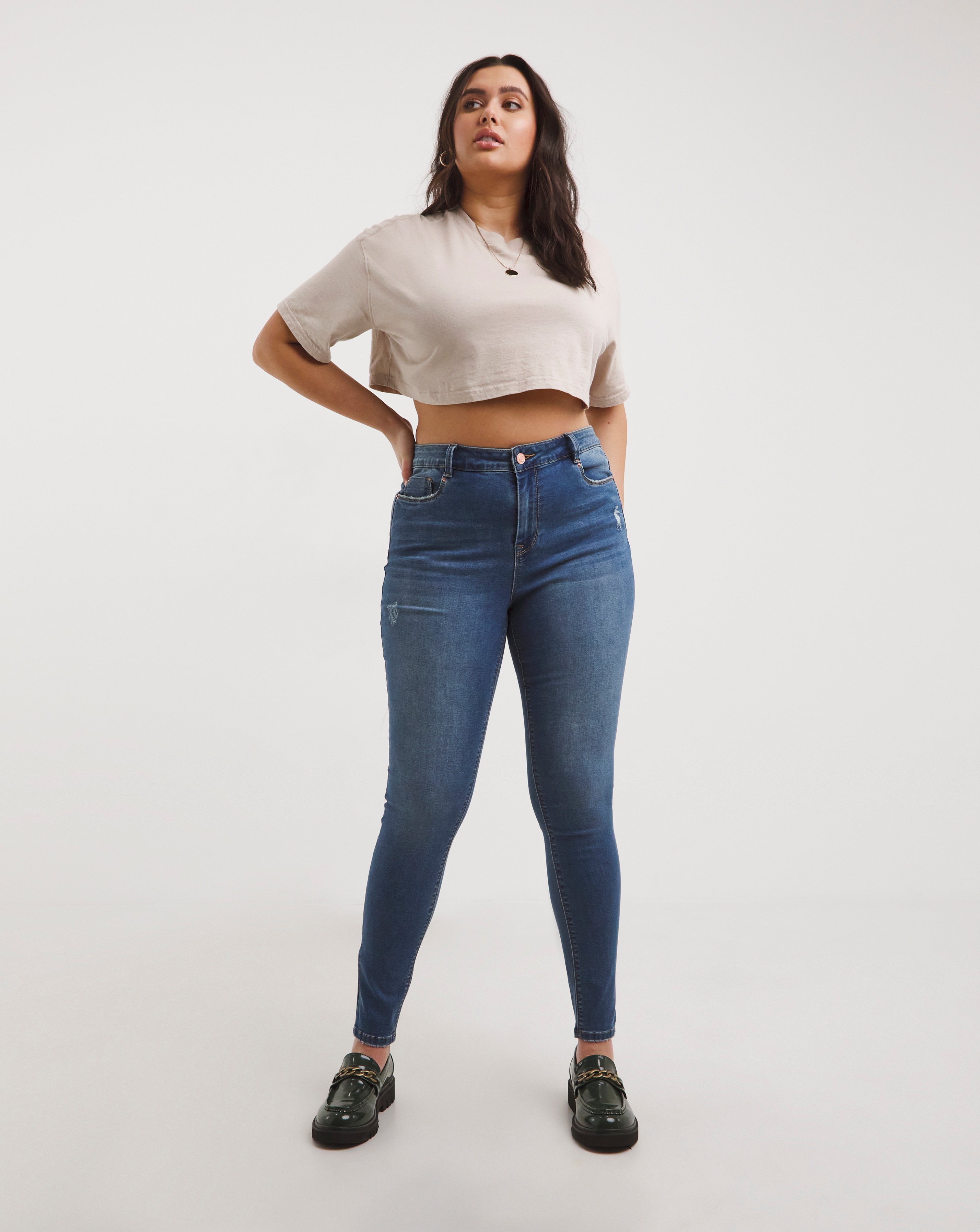 Simply Be High Waist Skinny Jeans