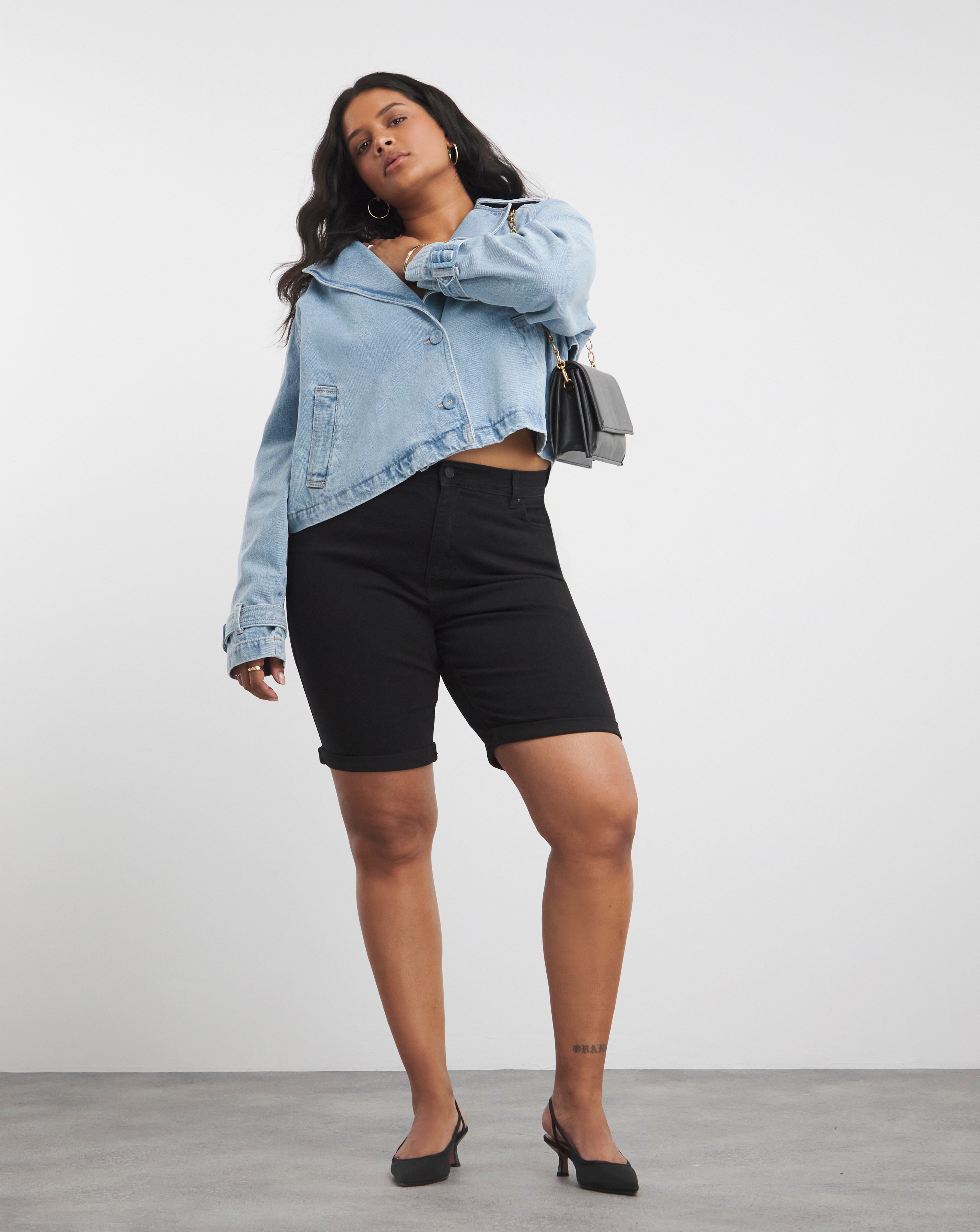 Black 24/7 Knee Shorts