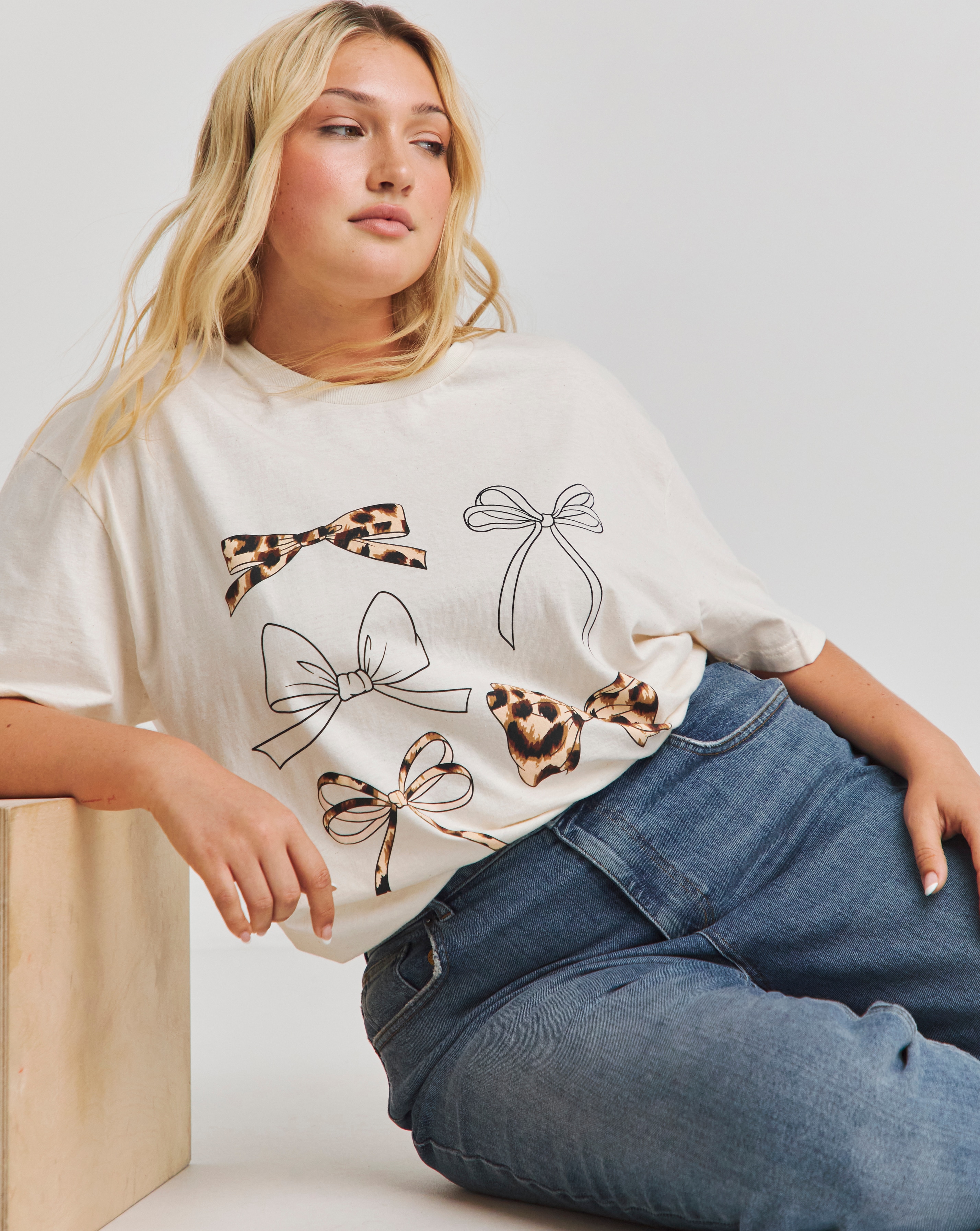 Leopard Bow Print T-Shirt