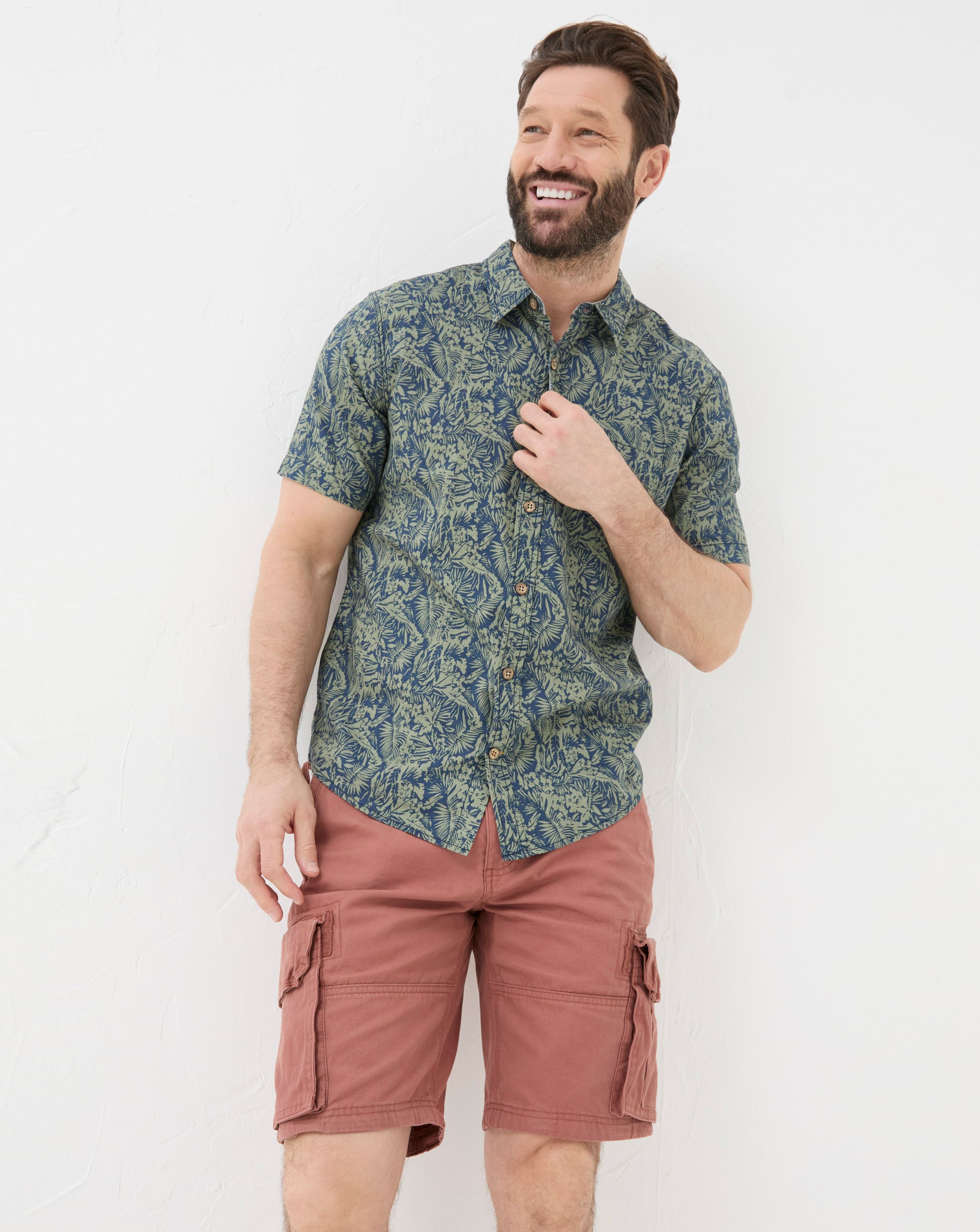 FatFace Jungle Short Sleeve Print Shirt