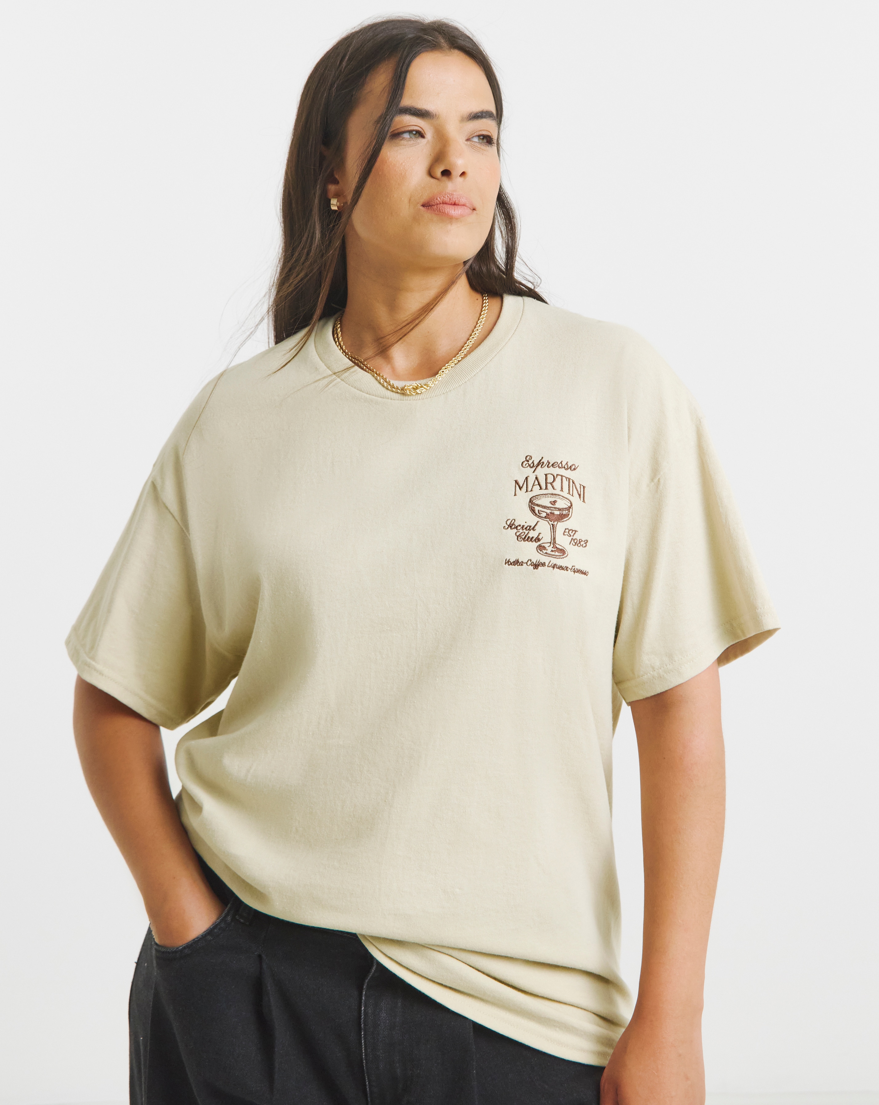 Espresso Martini Embroidery T-Shirt