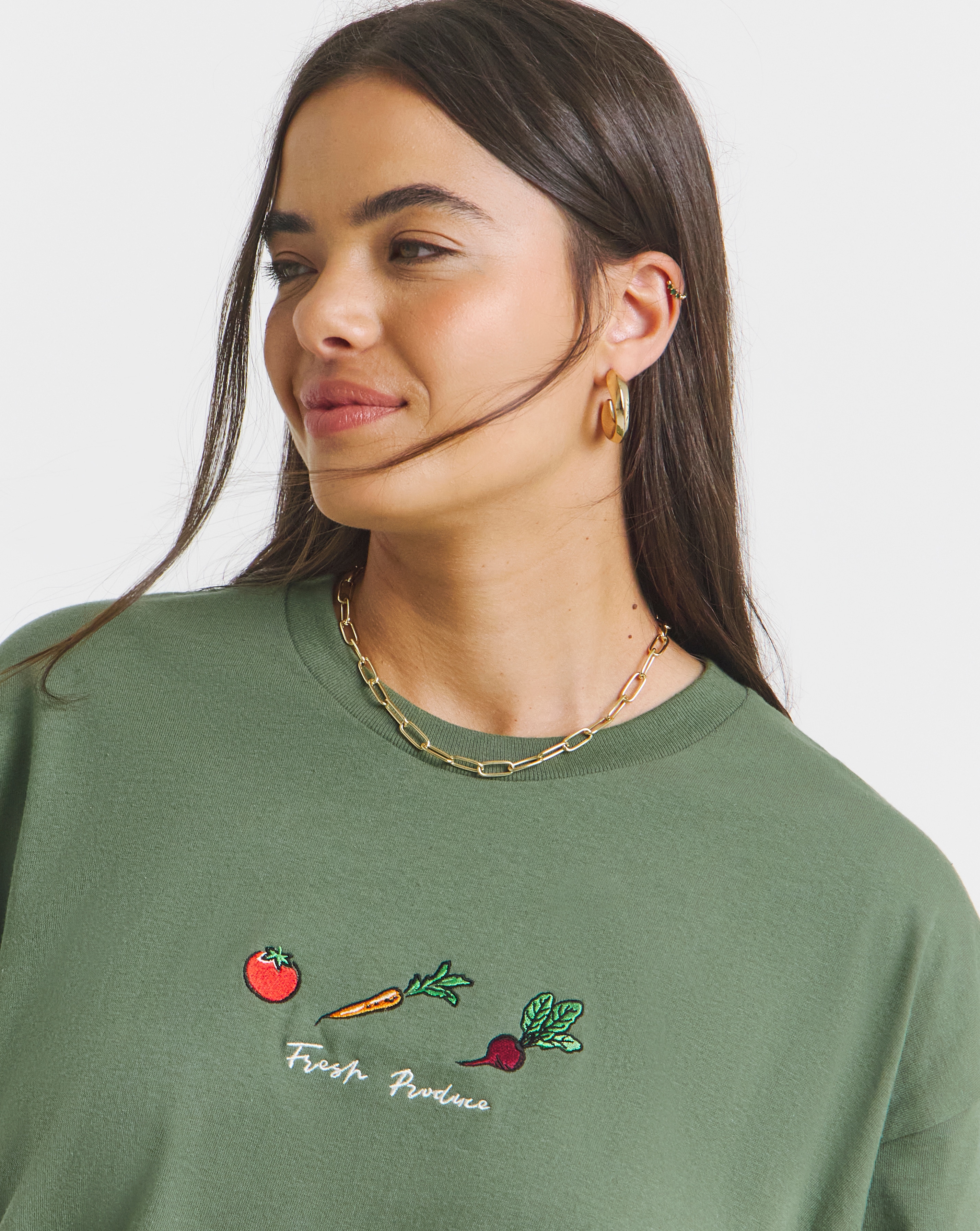 Vegetable Embroidery T-Shirt