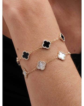 Jon Richard MOP Clover Bracelet