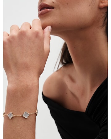 Jon Richard MOP Clover Bracelet