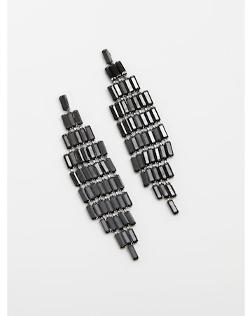 Jon Richard Jet Statement Earrings