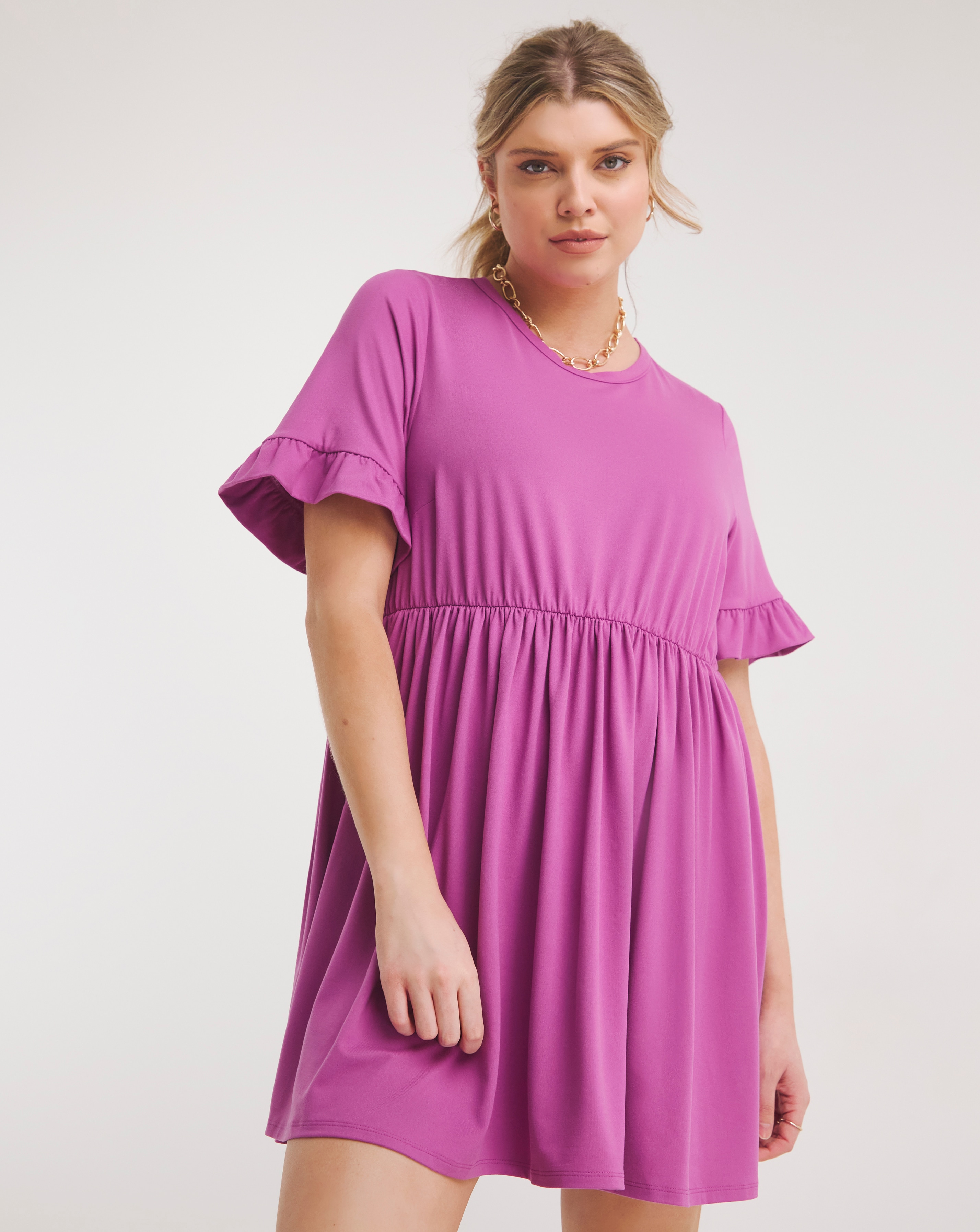 Supersoft Jersey Frill Smock Dress