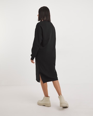 Black Midi Sweatshirt Dress