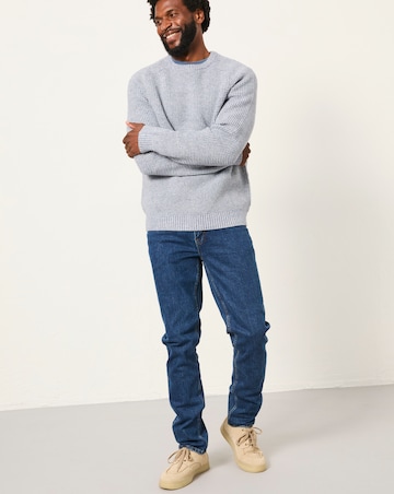 FatFace Bourton Knitted Jumper (Regular & Tall) - Light Blue