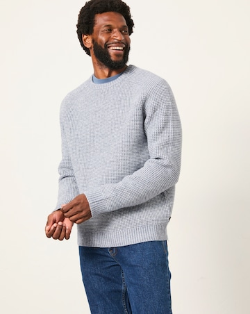 FatFace Bourton Knitted Jumper (Regular & Tall) - Light Blue