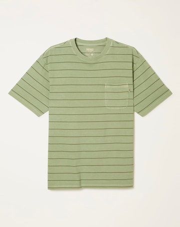 FatFace Compton Stripe T-Shirt (Regular & Tall) - Mint Green