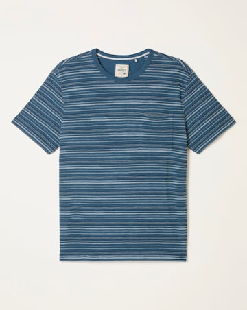 FatFace Ripon Jacquard Stripe Tee (Regular & Tall) - Navy