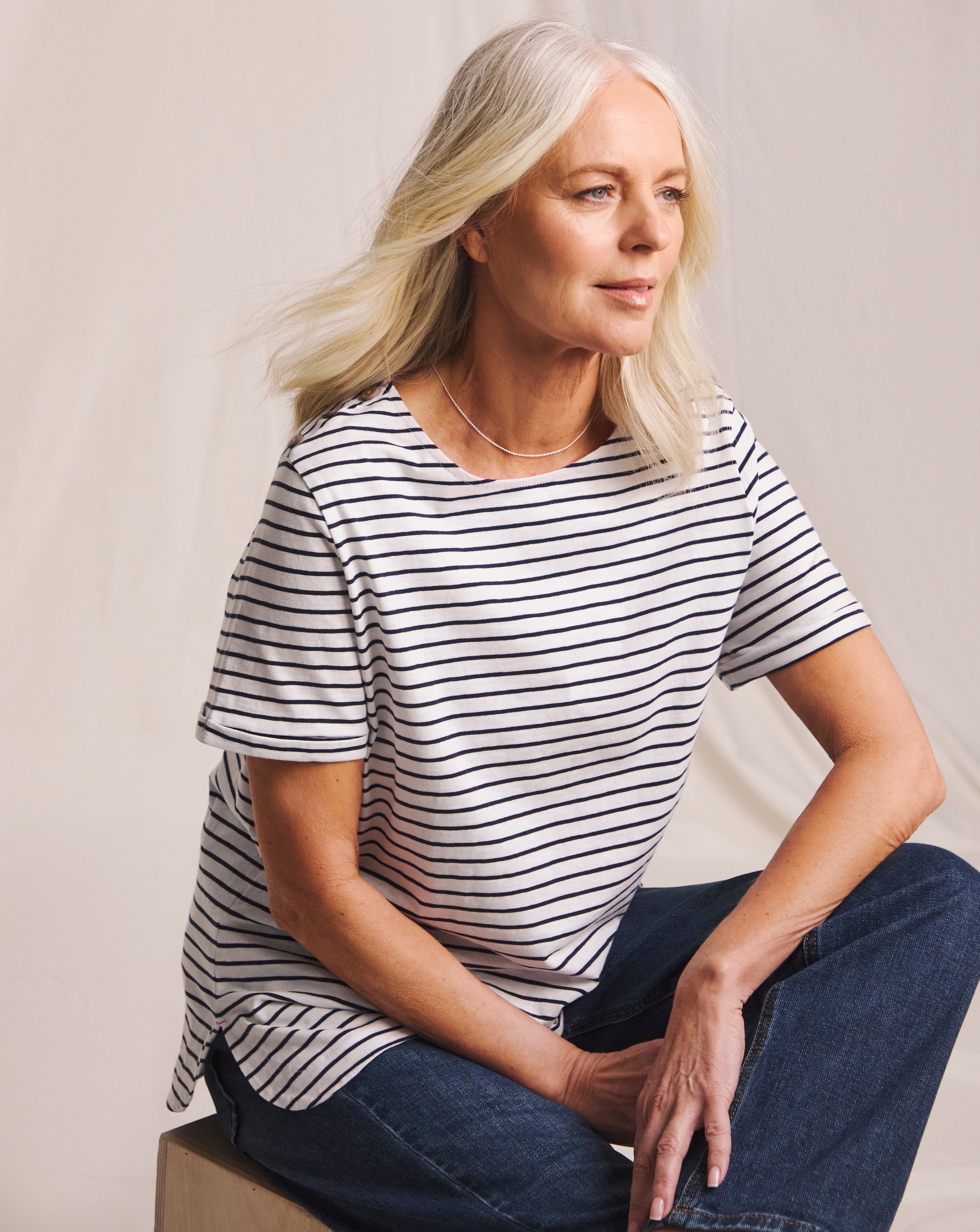 Julipa Button Shoulder T-Shirt