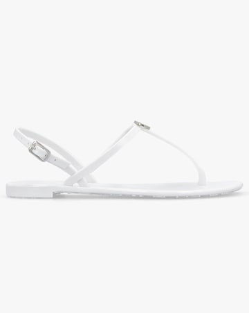 Valentino Bags Jally White Toe Post Logo Sandals