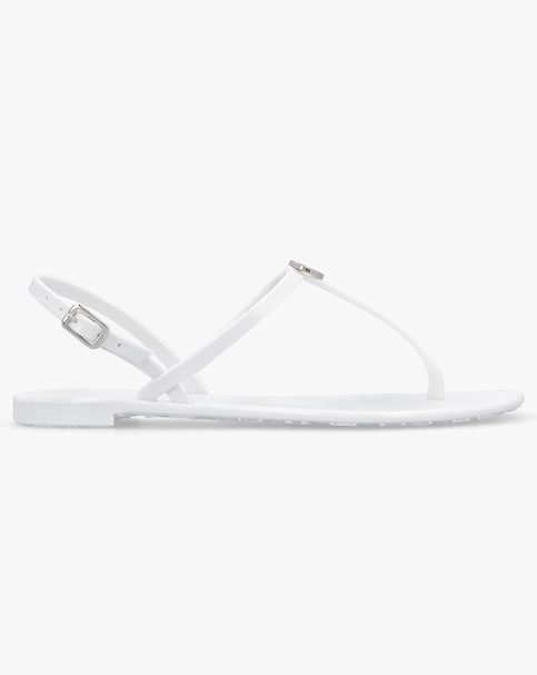 Valentino Bags Jally White Toe Post Logo Sandals