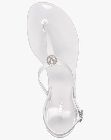 Valentino Bags Jally White Toe Post Logo Sandals