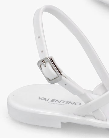 Valentino Bags Jally White Toe Post Logo Sandals