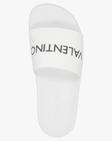Valentino Bags Giada White Logo Sliders Standard Fit
