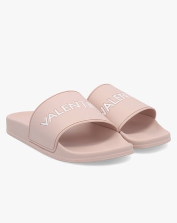 Valentino Bags Giada Pink Logo Sliders Standard Fit
