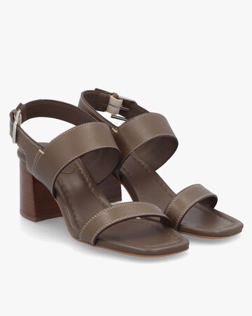 Radley The Goldborne Acorn Leather Block Heel Sandals Standard Fit