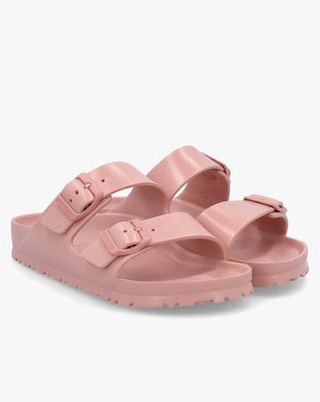 Birkenstock Arizona EVA Pink Clay Two Bar Mules Narrow Width