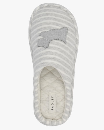 Radley Hadley Jersey Stripe Grey Mule Slippers Standard Fit