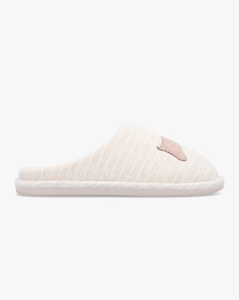 Radley Hadley Jersey Stripe Pale Pink Mule Slippers Standard Fit